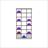 승강기식(LV-SYSTEM) 파킹시스템을 간단하게 나타낸 이미지입니다.