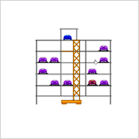 승강기슬라이드식(LST-SYSTERM) 파킹시스템을 간단하게 나타낸 이미지입니다.