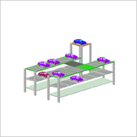 평면왕복식 (LMT-SYSTERM) 파킹시스템을 간단하게 나타낸 이미지입니다.