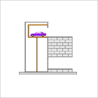 자동차용엘레베이터 파킹시스템을 간단하게 나타낸 이미지입니다.